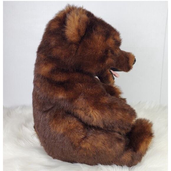 Disney Parks Hidden Mickey Brown Grizzly Bear Stuffed Animal Toy Puppet - Picture 6 of 7